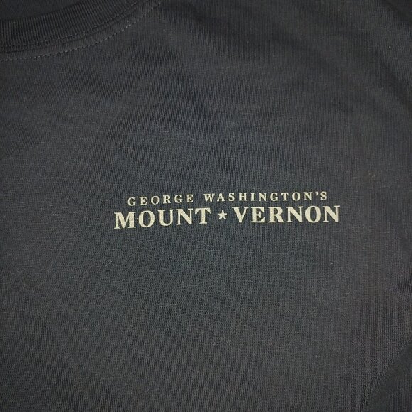 Mount Vernon  George Washington 100% Soft Cotton Long Sleeve Crew Neck Med - Picture 2 of 8